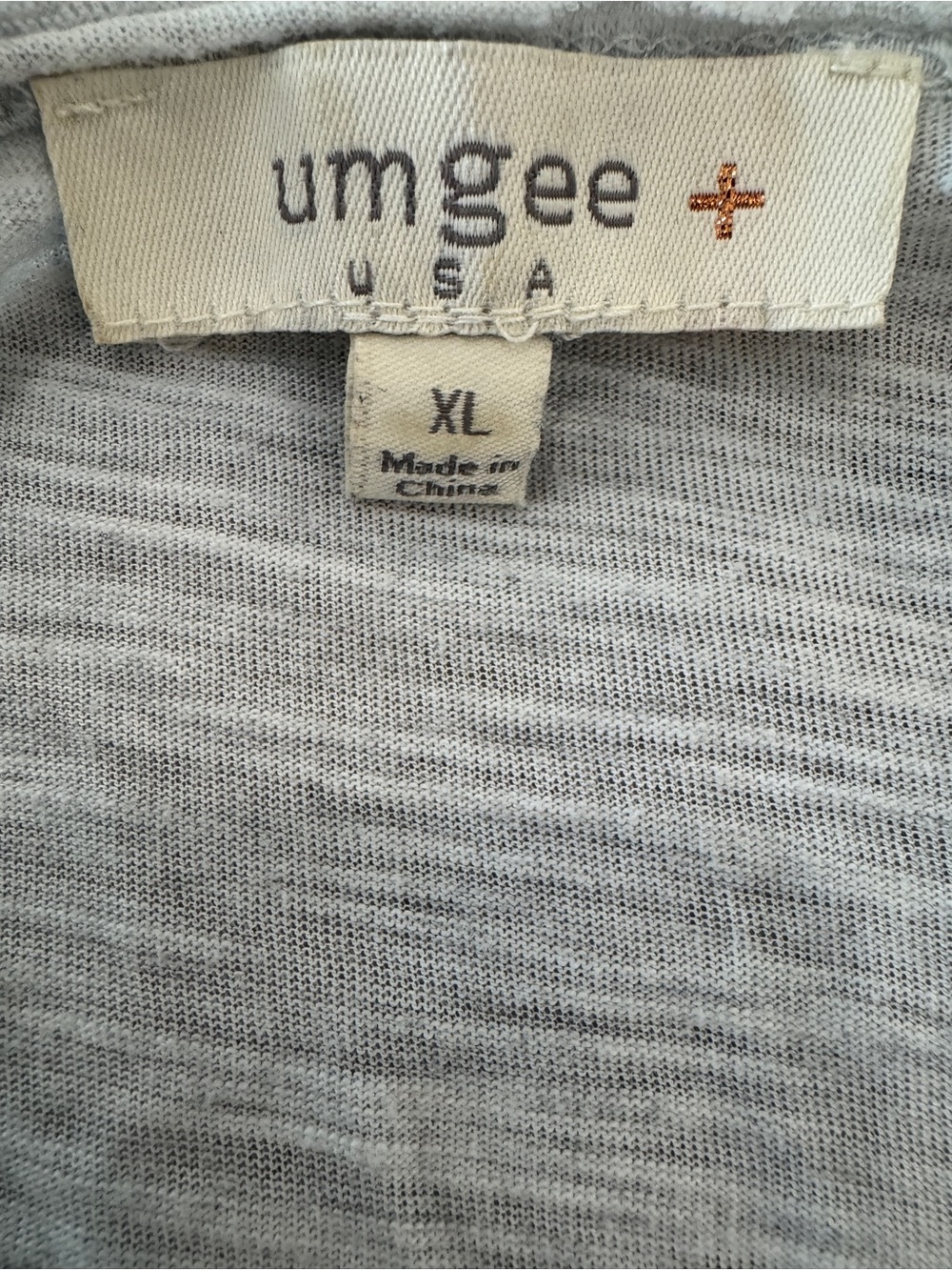 Umgee Light Gray Blue cold shoulder Top